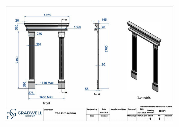 GRP Door surround - The Grosvenor – Gradwell Group Building Products